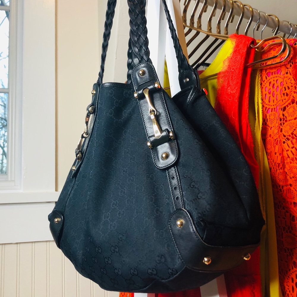 Authentic Gucci Pelham Black Shoulder Bag Tote
